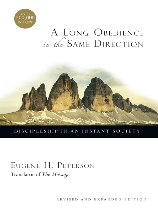 Title details for A Long Obedience in the Same Direction by Eugene H. Peterson - Available